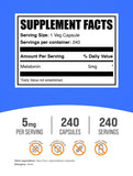 BulkSupplements Melatonin 5 mg Capsules side view showing capsule