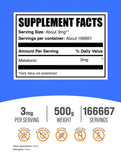 BulkSupplements Melatonin Powder 3mg dosage scoop