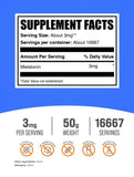 BulkSupplements Melatonin Powder 50g packaging