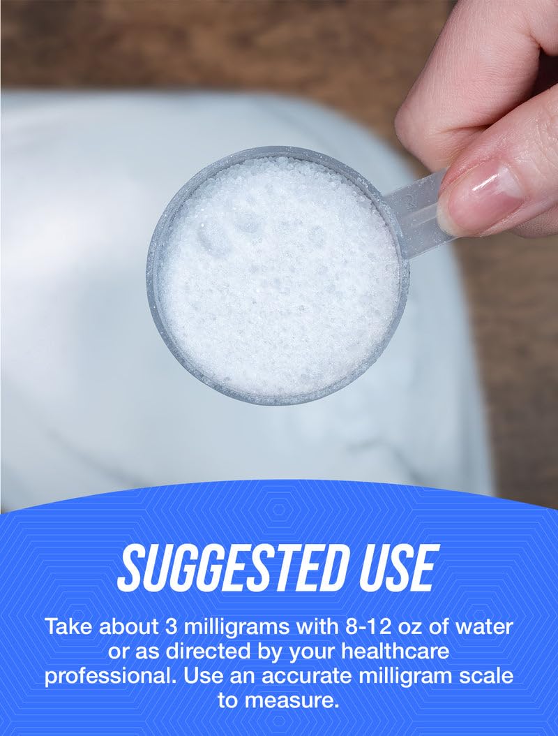 BulkSupplements Melatonin Powder mixed in a glass