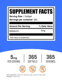 BulkSupplements Melatonin Softgels 5mg back view with ingredient list