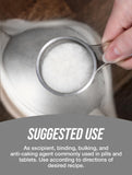 BulkSupplements Microcrystalline Cellulose Powder 500g in a lifestyle setting