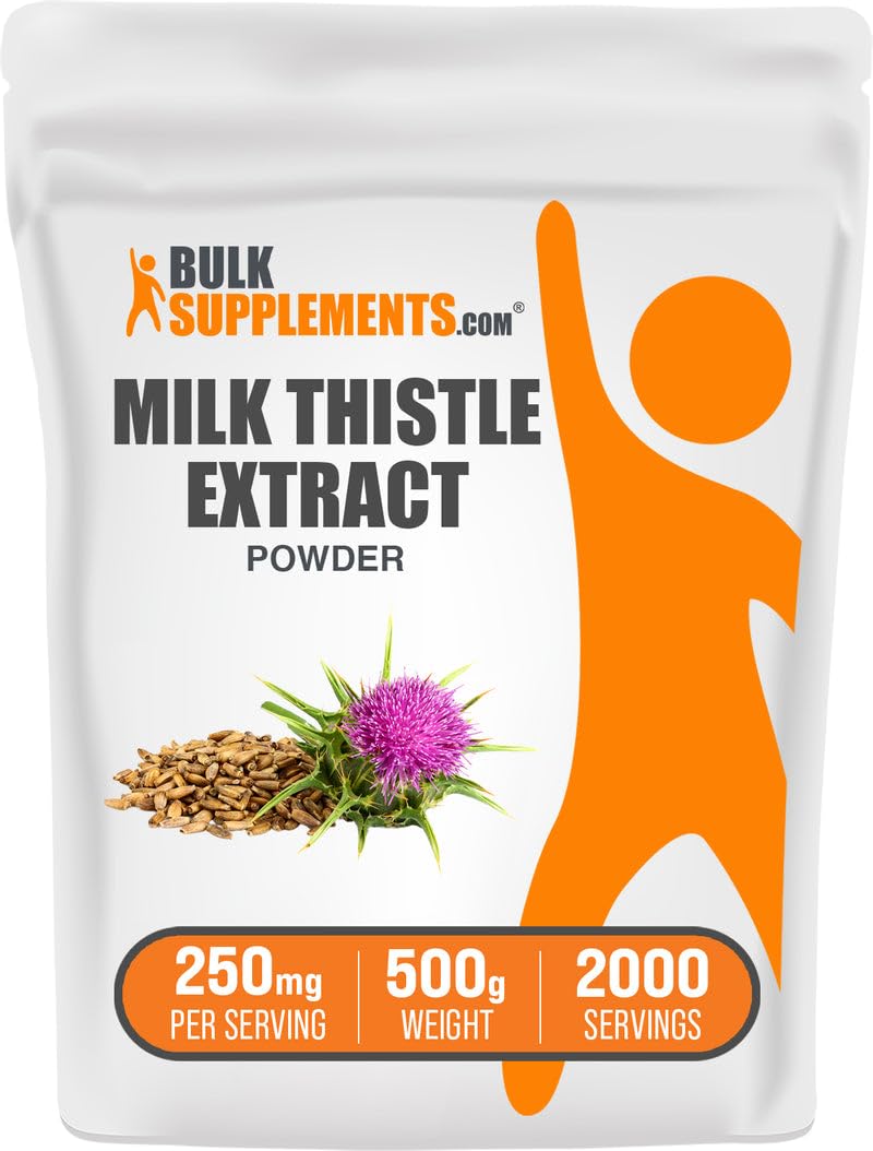 BulkSupplements Milk Thistle Extract Powder front view 500g