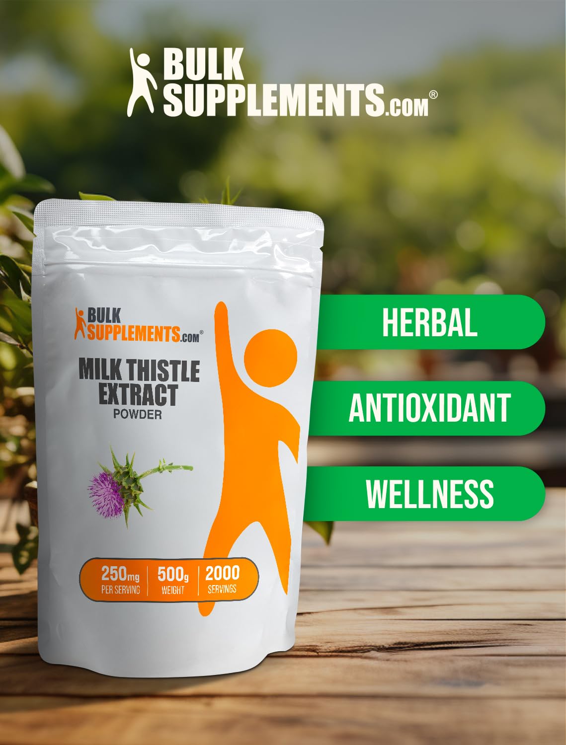 BulkSupplements Milk Thistle Extract Powder nutritional information