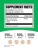 BulkSupplements Milk Thistle Extract Powder packaging side view