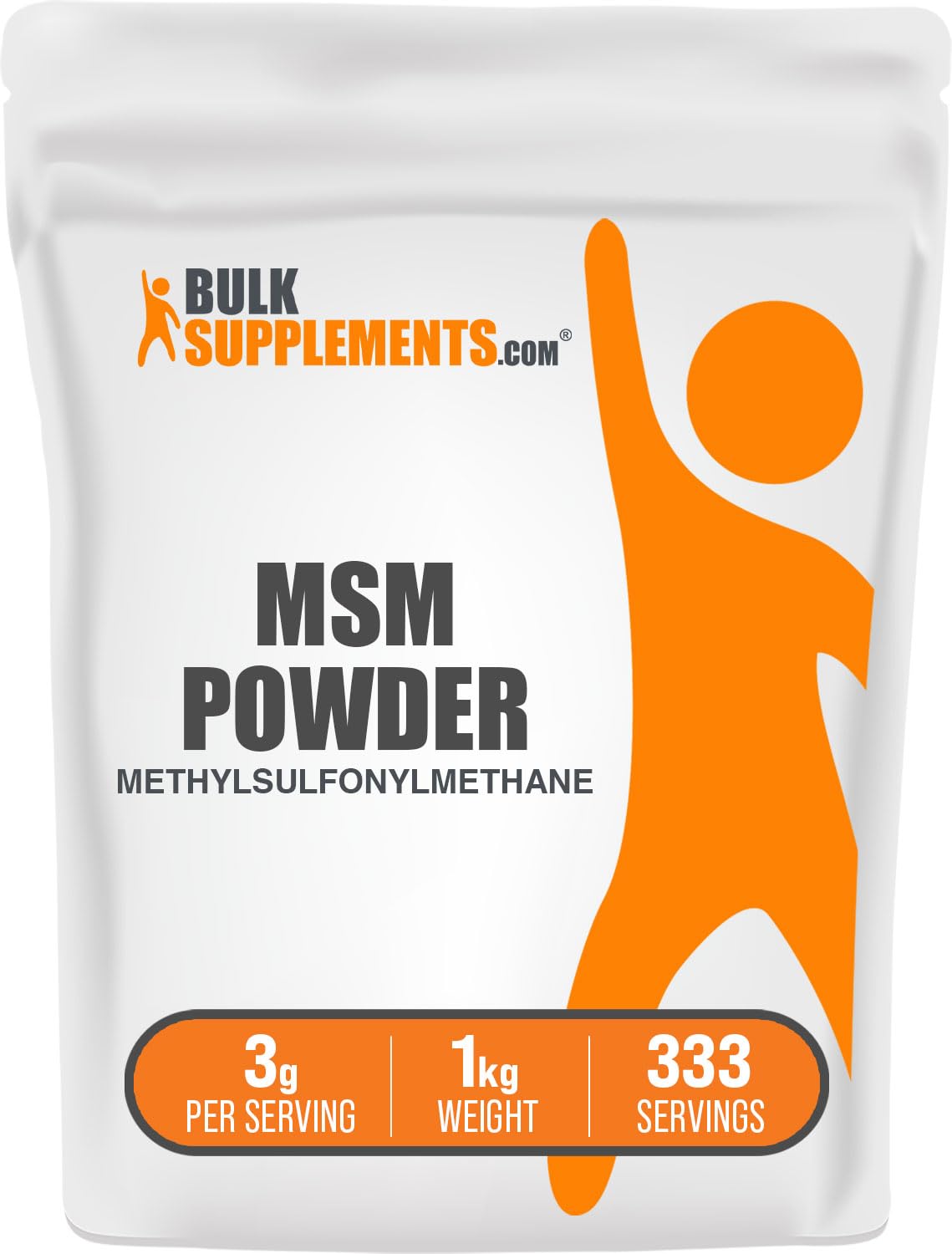 BulkSupplements MSM Powder 1000g front view