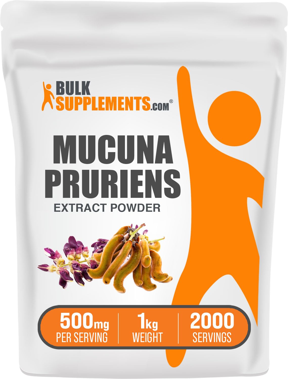 BulkSupplements Mucuna Pruriens Extract Powder 1021g front view