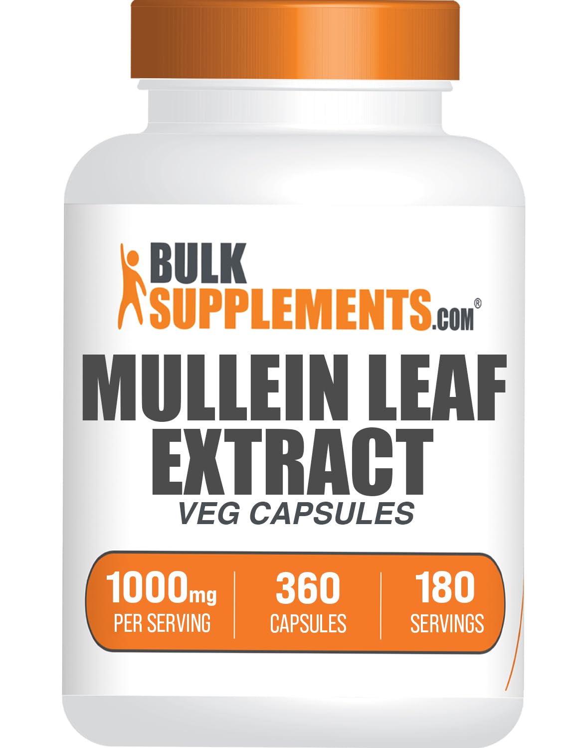 BulkSupplements Mullein Leaf Capsules 1000mg front view