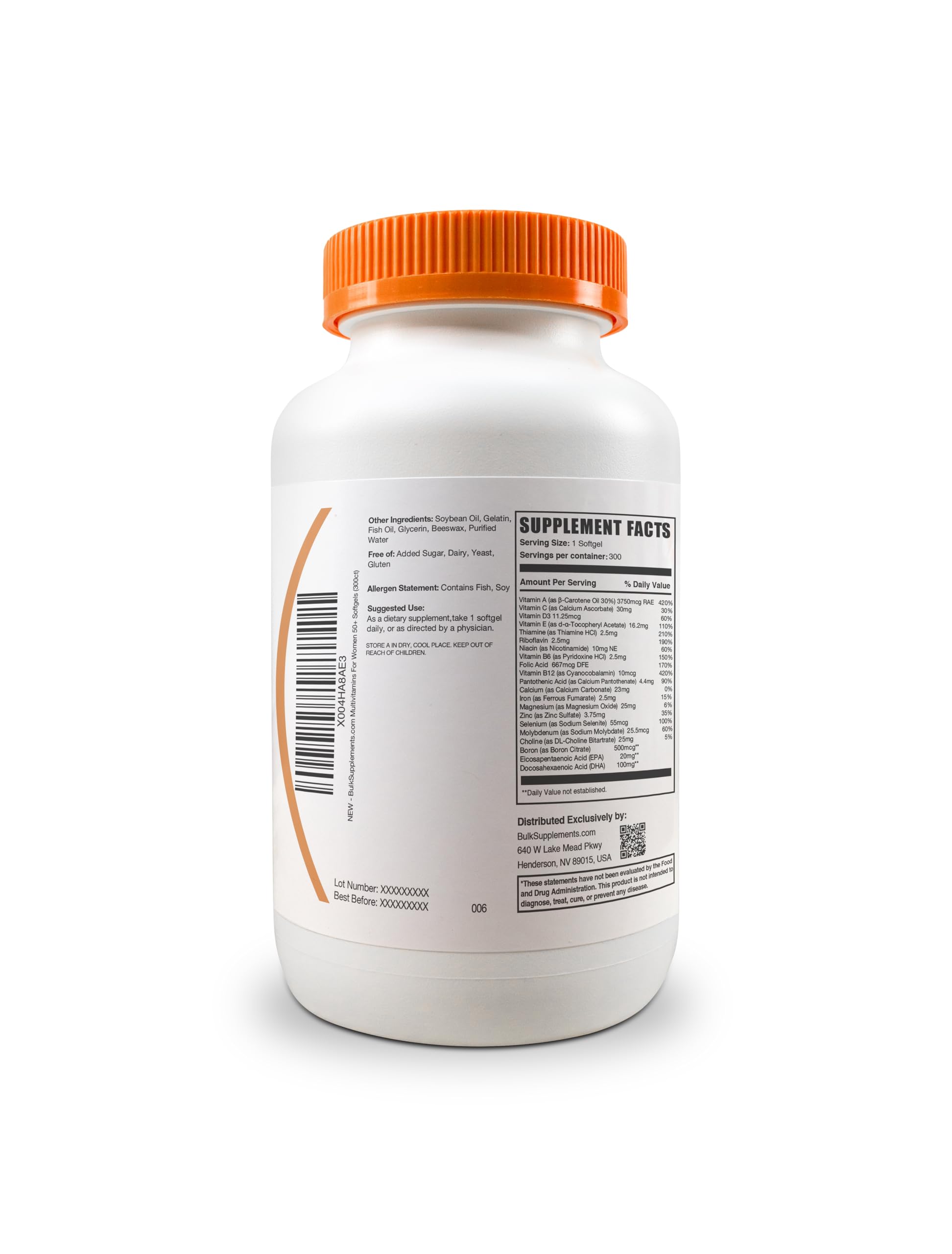 BulkSupplements Multivitamin for Women 50+ Softgels close-up