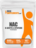 BulkSupplements N-Acetyl L-Cysteine Powder 100g front view