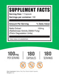 BulkSupplements Nattokinase 2000 FU capsules side view