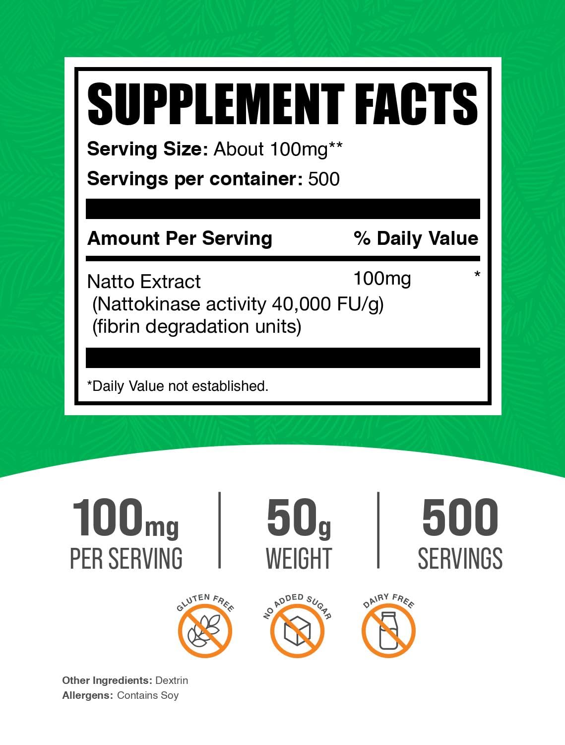 BulkSupplements Nattokinase Powder 4000 FU packaging