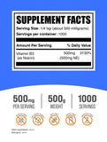 BulkSupplements Niacin Powder 500g packaging