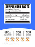 BulkSupplements Niacinamide 500mg capsules side view