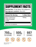 BulkSupplements Olive Leaf Extract Powder 500g packaging side view