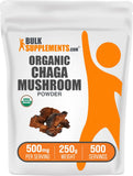 BulkSupplements Organic Chaga Mushroom Powder front view packaging