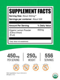 BulkSupplements Organic Lemon Powder 272g packaging