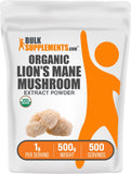 BulkSupplements Organic Lion’s Mane Extract Powder front view