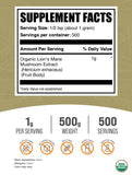 BulkSupplements Organic Lion’s Mane Extract Powder packaging