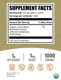 BulkSupplements Organic Lion's Mane Extract Powder packaging