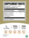 BulkSupplements Organic Lion's Mane Extract Powder packaging