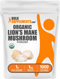 BulkSupplements Organic Lion's Mane Mushroom Powder front view