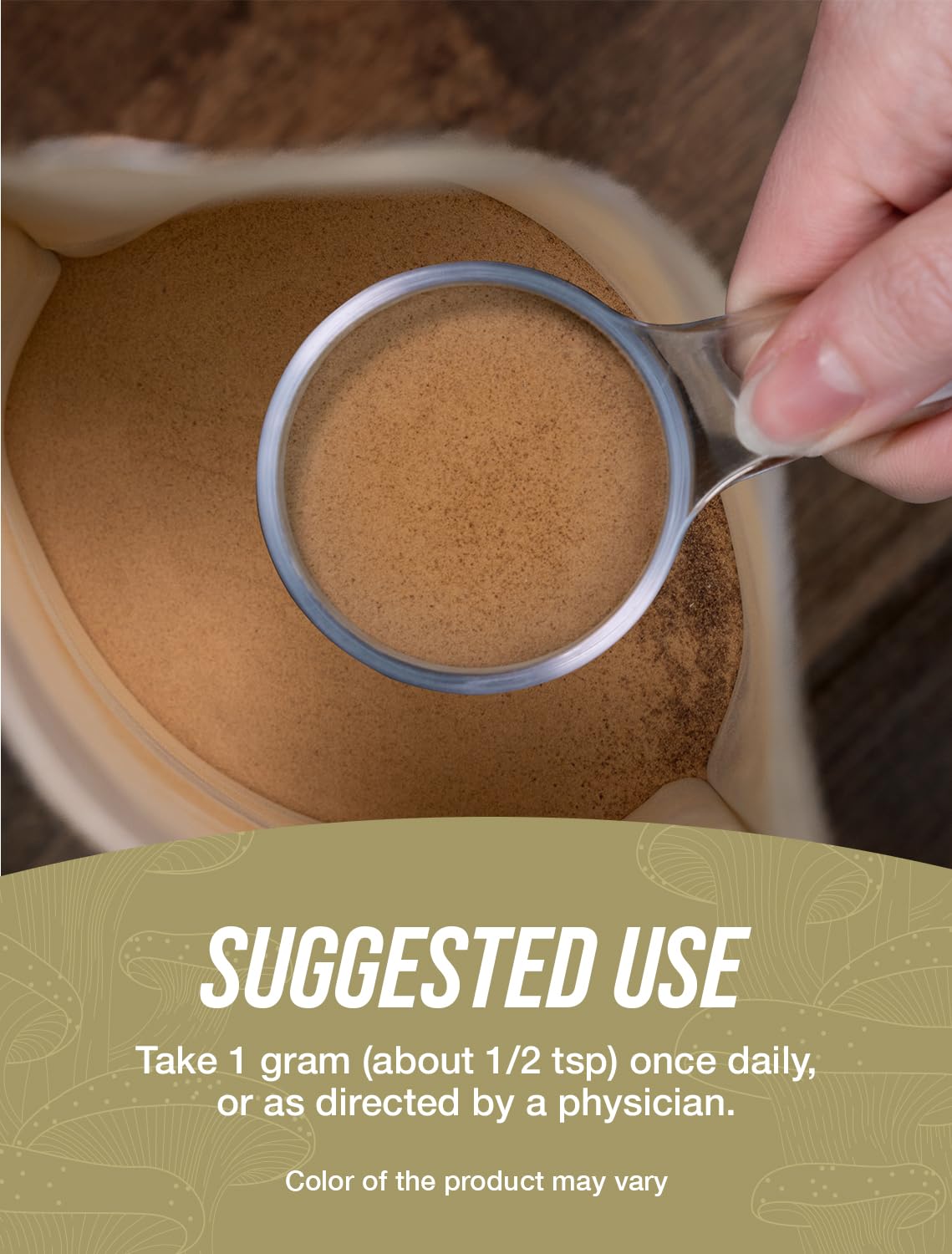 BulkSupplements Organic Lion's Mane Mushroom Powder in a smoothie