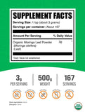 BulkSupplements Organic Moringa Leaf Powder packaging
