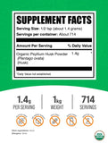 BulkSupplements Organic Psyllium Husk Powder packaging