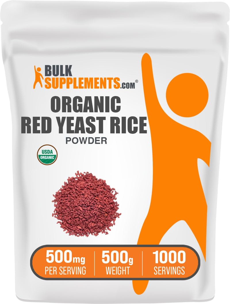 BulkSupplements Organic Red Yeast Rice Powder 500g front view