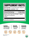 BulkSupplements Organic Red Yeast Rice Powder 500g packaging