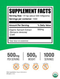BulkSupplements Organic Spinach Extract Powder 522g packaging