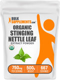 BulkSupplements Organic Stinging Nettle Extract Powder front view packaging