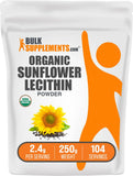 BulkSupplements Organic Sunflower Lecithin Powder 2400mg front view