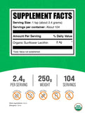 BulkSupplements Organic Sunflower Lecithin Powder 2400mg packaging