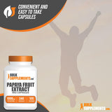 BulkSupplements Papaya Fruit Extract Capsules 10:1 close-up of capsules
