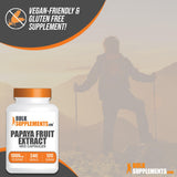 BulkSupplements Papaya Fruit Extract Capsules 10:1 on a table