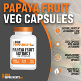 BulkSupplements Papaya Fruit Extract Capsules 10:1 side view