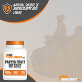 BulkSupplements Papaya Fruit Extract Capsules 10:1 with packaging