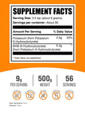 BulkSupplements Potassium BHB Powder packaging back view