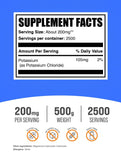 BulkSupplements Potassium Chloride Powder 500g packaging