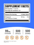 BulkSupplements Potassium Citrate Capsules side view