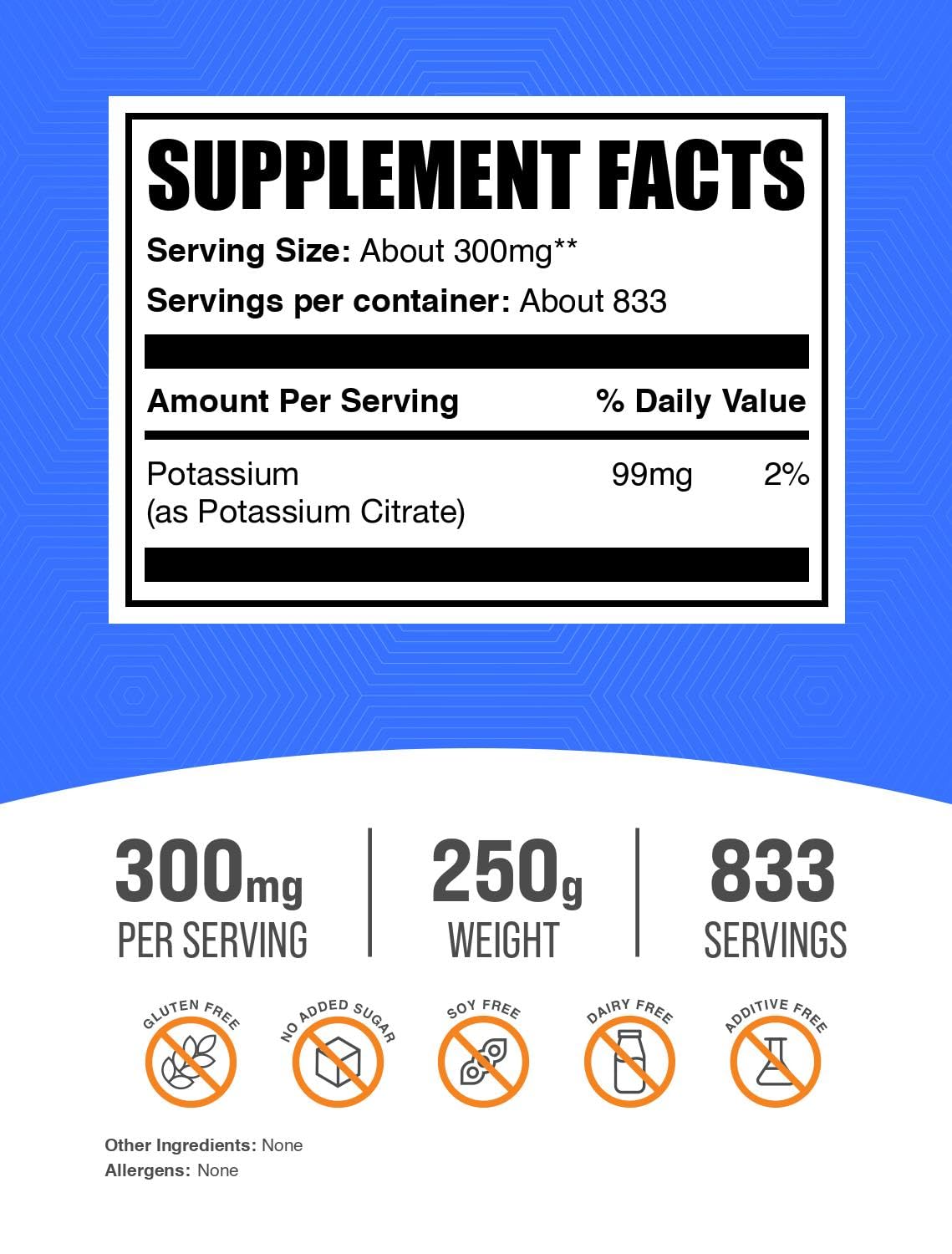 BulkSupplements Potassium Citrate Powder packaging