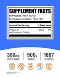 BulkSupplements Potassium Citrate Powder packaging details