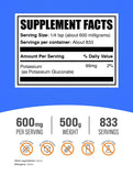 BulkSupplements Potassium Gluconate Powder packaging side view
