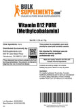 BulkSupplements Pure Vitamin B12 Methylcobalamin Powder packaging