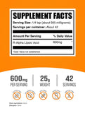 BulkSupplements R-Alpha Lipoic Acid Powder packaging side view