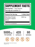 BulkSupplements Red Maca Root Capsules 5000mg side view