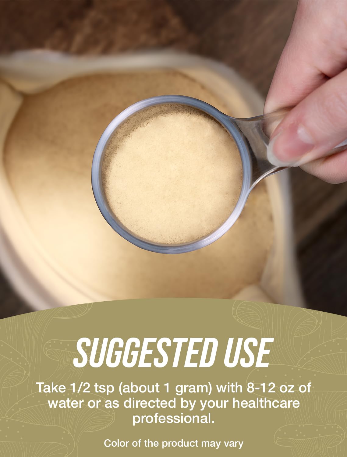 BulkSupplements Reishi Mushroom Extract Powder in a bowl