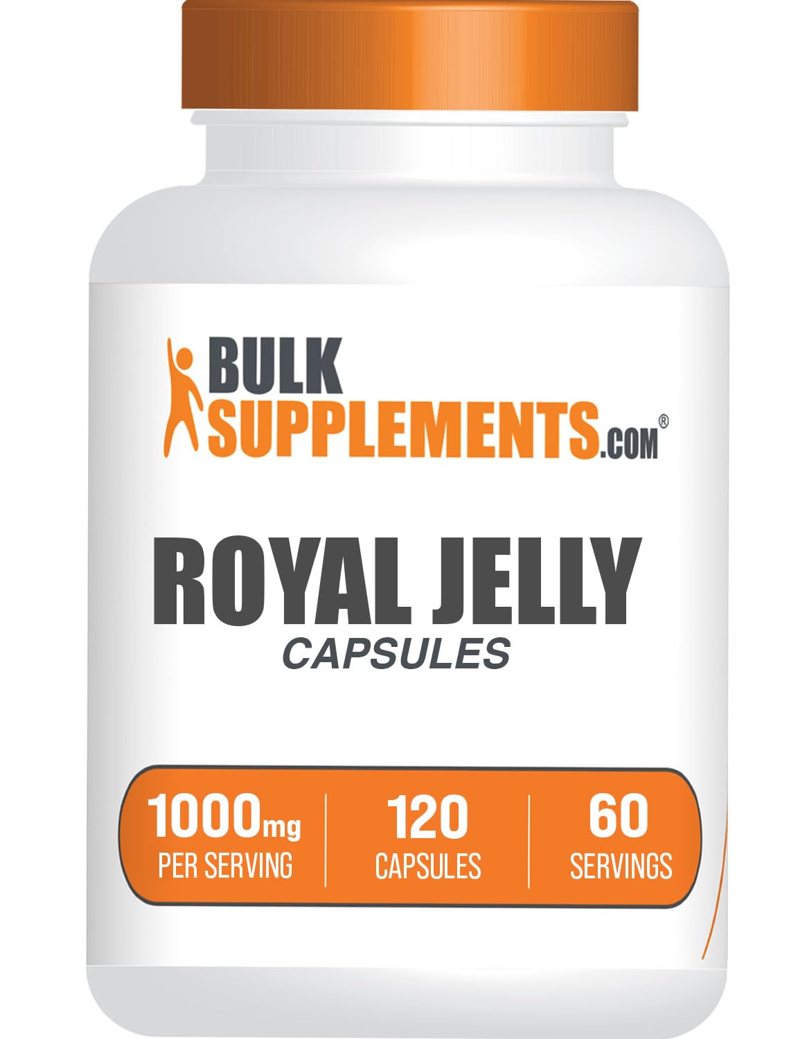 BulkSupplements Royal Jelly Capsules 1000mg front view